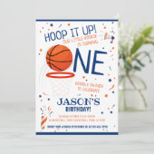 ブルールーキーバスケットボールワンバースデー 招待状 (スタンド正面)