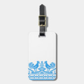 ブルールースターのクロスステッチ ラゲッジタグ (正面縦)