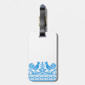 ブルールースターのクロスステッチ ラゲッジタグ (裏面縦)