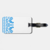 ブルールースターのクロスステッチ ラゲッジタグ (裏面横)