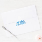ブルールースターのクロスステッチ 三角形シール (封筒)