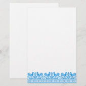 ブルールースターのクロスステッチ 便箋 (正面/裏面)