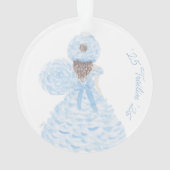 ブルールーズウォーター色のツツツジのトレイルのメイド オーナメント (裏面)