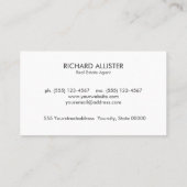 ブルールーフハウスエステ実在ートエージェントプロフェッショナル 名刺 (裏面)