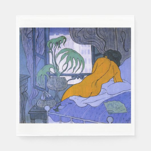 ブルールームの女性（Paul Ranson著） スタンダードランチョンナプキン (正面)