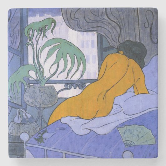 ブルールームの女性（Paul Ranson著） ストーンコースター (正面)