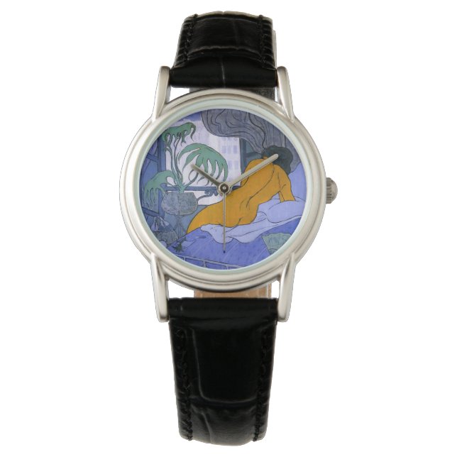 ブルールームの女性（Paul Ranson著） 腕時計 (正面)