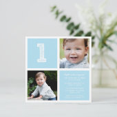 ブルールームフォースクウェア最初の誕生日パーティーフォト 招待状 (スタンド正面)