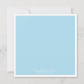 ブルールームフォースクウェア最初の誕生日パーティーフォト 招待状 (裏面)