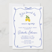 ブルーレお洒落モンズブライダルシャワー招待 招待状 (正面)