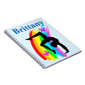 ブルーレかわいらしインボーカスタムギムナストジャーナル ノートブック (右側)