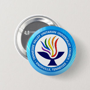 ブルーレイの背景にTVUUCチャリスロゴ 缶バッジ