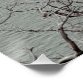 ブルーレイクのダークツイスト風化した木 ポスター (コーナー)