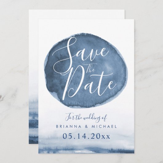 ブルーレイクウォーターステイン |日付カスタムの保存 セーブザデート (正面/裏面)