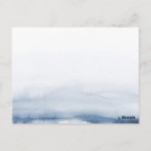 ブルーレイクウォーター |アドバイスと希望 |ブライダルシャワー ポストカード (裏面)