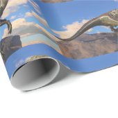 ブルーレイクガールヴェロキラプトル恐竜 ラッピングペーパー (ロールコーナー)