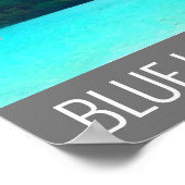 ブルーレイクニュージーランドレイクティキタプ旅行プリント ポスター (角)