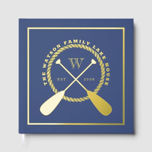 ブルーレイクハウスモノグラムクロスパドル ゲストブック (正面)