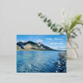 ブルーレイクマウンテンズシルバーフォイル悔やみや弔慰ポストカード 箔シーズンポストカード (立ち正面)