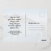 ブルーレイクマウンテンズシルバーフォイル悔やみや弔慰ポストカード 箔シーズンポストカード (裏面)