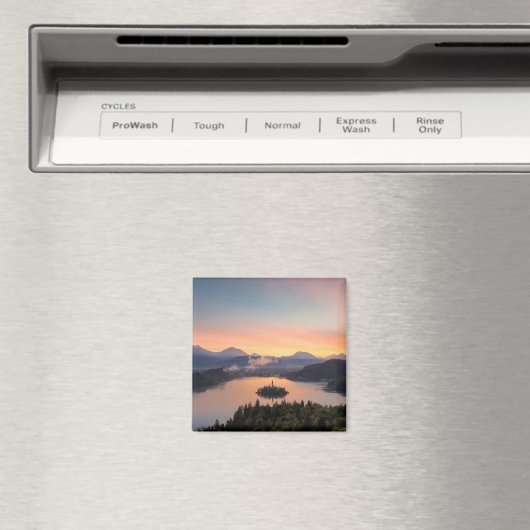 ブルーレイクマグネット上の日の出 マグネット (インサイチュ (食洗機))