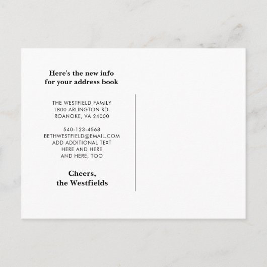 ブルーレイクユアゲストルームが新しいホームを移動 案内ポストカード (裏面)