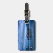 ブルーレイク曇りの夜明け ラゲッジタグ (正面縦)