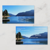 ブルーレイク、空、山の風景プロフェッショナル 名刺 (正面/裏面)