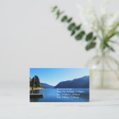 ブルーレイク、空、山の風景プロフェッショナル 名刺 (スタンド正面)