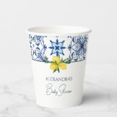 ブルーレイタリアンメ地中海のンベビーシャワー 紙コップ (裏面)