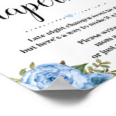 ブルーレイトナイトおむつ赤ちゃんシャワーゲームサイン ポスター (角)