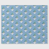 ブルーレイヤお誕生日ケーキ ラッピングペーパー (フラット)