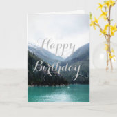 ブルーレイヤー誕生日カード カード (黄色い花)