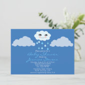 ブルーレインクラウドベビーシャワー 招待状 (スタンド正面)