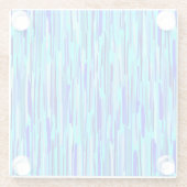 ブルーレインドロップ抽象芸術 ガラスコースター (裏面)