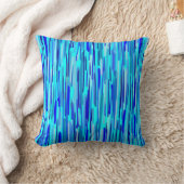 ブルーレインドロップ抽象芸術 クッション (ブランケット)