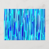 ブルーレインドロップ抽象芸術 ポストカード (正面)