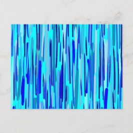 ブルーレインドロップ抽象芸術 ポストカード