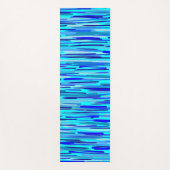 ブルーレインドロップ抽象芸術 ヨガマット (正面)