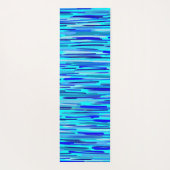ブルーレインドロップ抽象芸術 ヨガマット (裏面)