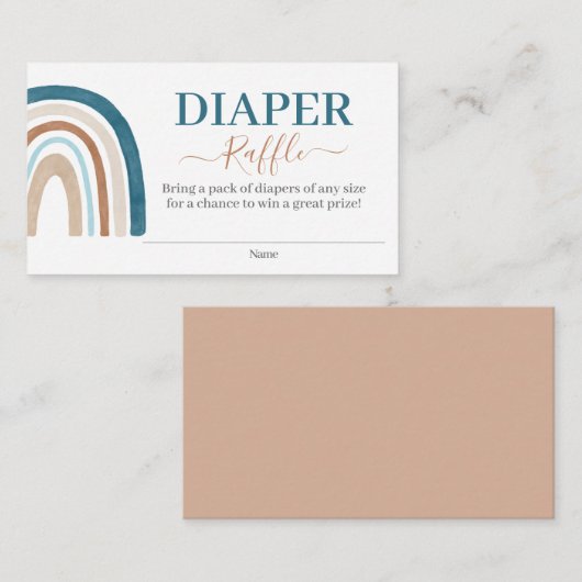ブルーレインボーおむつラッフルエンクロージャカード エンクロージャーカード (正面/裏面)