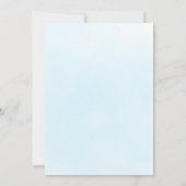 ブルーレインボーお洒落テディベア赤ちゃんシャワー 招待状 (裏面)