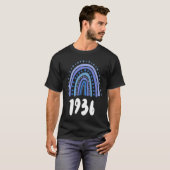 ブルーレインボーイヤー誕生1936誕生日 Tシャツ (正面フル)
