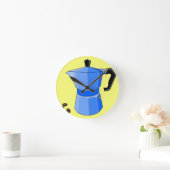 ブルーレインボーエスプレッソ ラウンド壁時計 (ホーム)