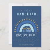 ブルーレインボーキャンドルラブ&ライトハッピーハヌカー シーズンカード (正面)