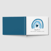 ブルーレインボーキュートハート男の赤ちゃんゲストブック ゲストブック (全面)