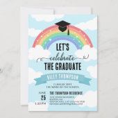 ブルーレインボークラウド祝卒業生へへ 招待状 (正面)