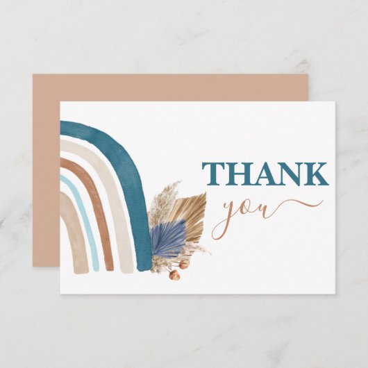 ブルーレインボーサンキューノートカード ノートカード (正面/裏面)