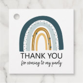 ブルーレインボーサンキューメッセージカードボーイバースデー フェイバータグ (正面)