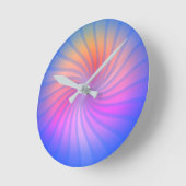 ブルーレインボースパイラル  ラウンド壁時計 (傾斜)